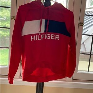 Red Tommy Hilfiger sweatshirt